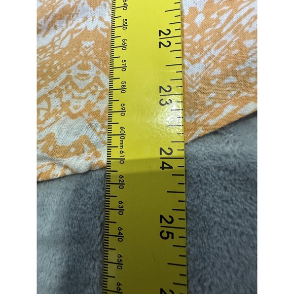 Cynthia Rowley Top Womens 1X Linen Rayon Sleeveless Chevron‎ Blouse Top Plus - Picture 7 of 8